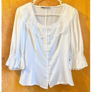 Romantic White Blouse